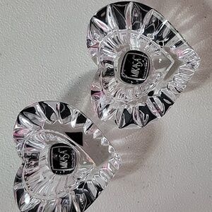 Mikasa Lead Crystal Candle Holder Pair
